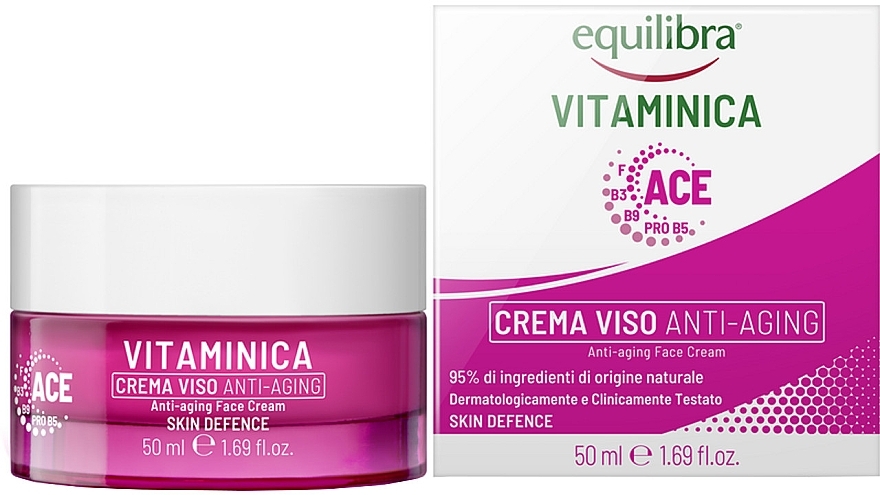 Антивіковий крем для обличчя - Equilibra Vitaminica Anti-Aging Face Cream — фото N1