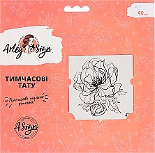 Духи, Парфюмерия, косметика Флеш-тату переводные "Чёрный пион" - Arley Sign