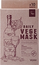 Тканинна маска для обличчя - Yadah Daily Vegi Wine Mask — фото N3