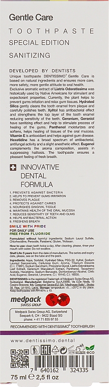 Зубная паста - Dentissimo Premium Oral Care Gentle Care Sanitizing — фото N3