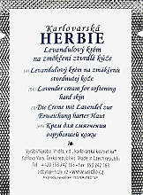 Парфумерія, косметика Масажний крем із лавандою - Vridlo Карловарська косметика Herbie (пробник)