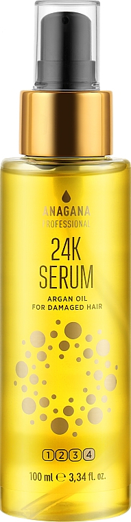 Флюид с маслом аргании для поврежденных волос - Anagana Professional 24K Argan Oil Serum