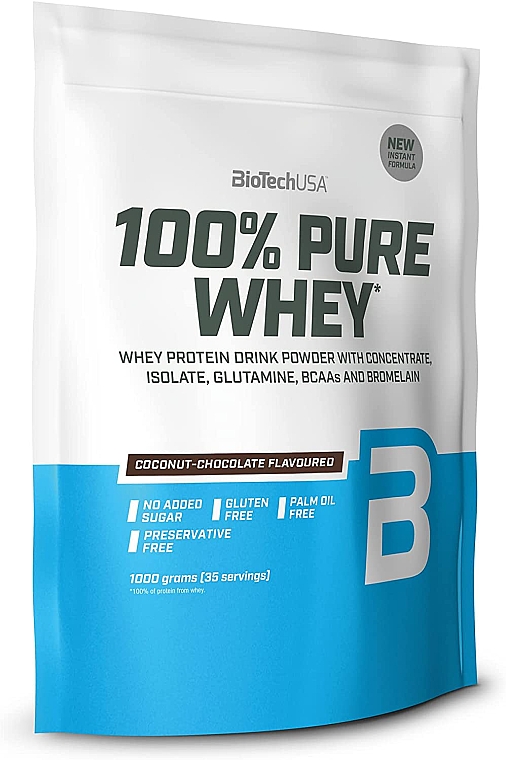 Протеїн "Кокосовий шоколад"  - BioTech 100% Pure Whey Coconut Chocolate — фото N1