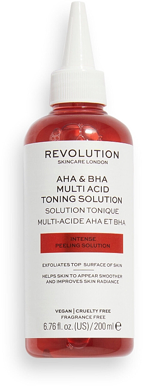 Кислотний тонік для обличчя - Revolution Skincare AHA & BHA Multi Acid Toning Solution — фото N1