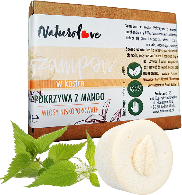 Сухий шампунь для волосся "Кропива з манго" - Naturolove Shampoo — фото N2
