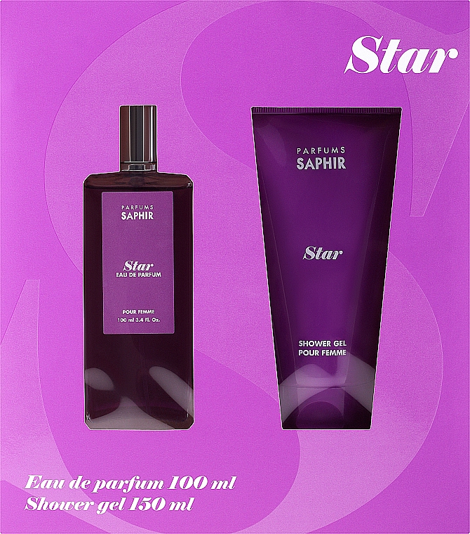 Saphir Parfums Star - Набір  (edp/100ml + sh/gel/150ml) — фото N1