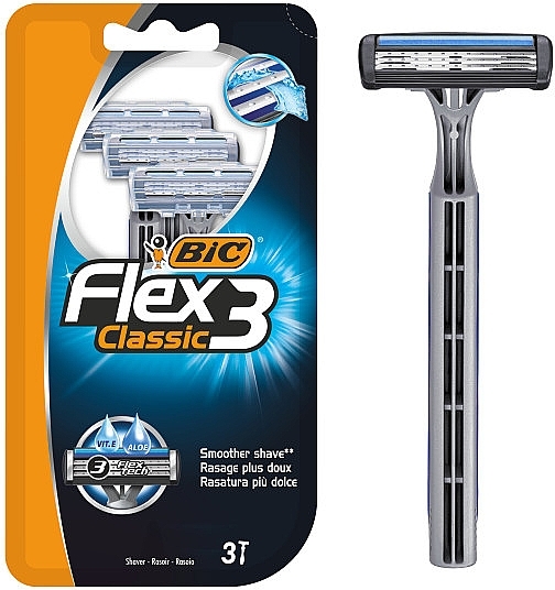 Набор бритв без сменных картриджей, 3 шт - BIC Flex 3 Classic