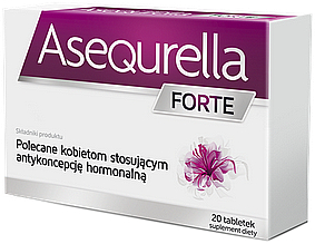 Диетическая добавка в таблетках - Aflofarm Asequrella Forte — фото N1