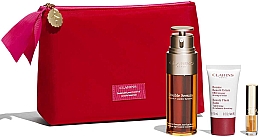 Духи, Парфюмерия, косметика Набор - Clarins Double Serum Set (f/ser/50ml + f/balm/15ml+lip/oil/2.5ml + bag)