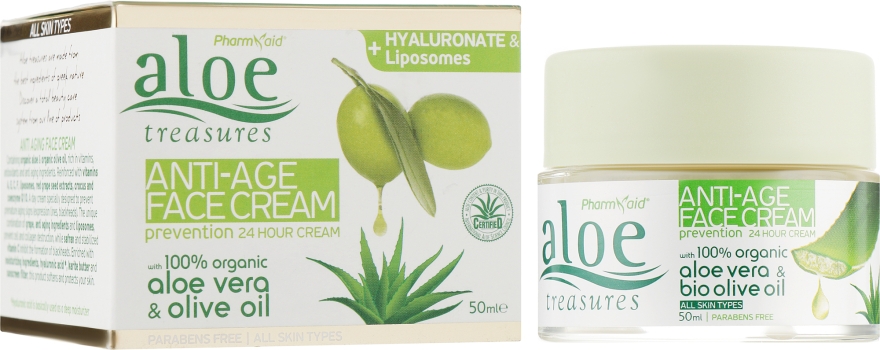 Антивіковий крем для обличчя - Pharmaid Aloe Treasures Anti Age Face Cream — фото N1