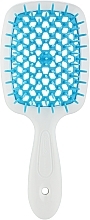 Щітка для волосся, білий з блакитним - Janeke Superbrush Small The Original — фото N1