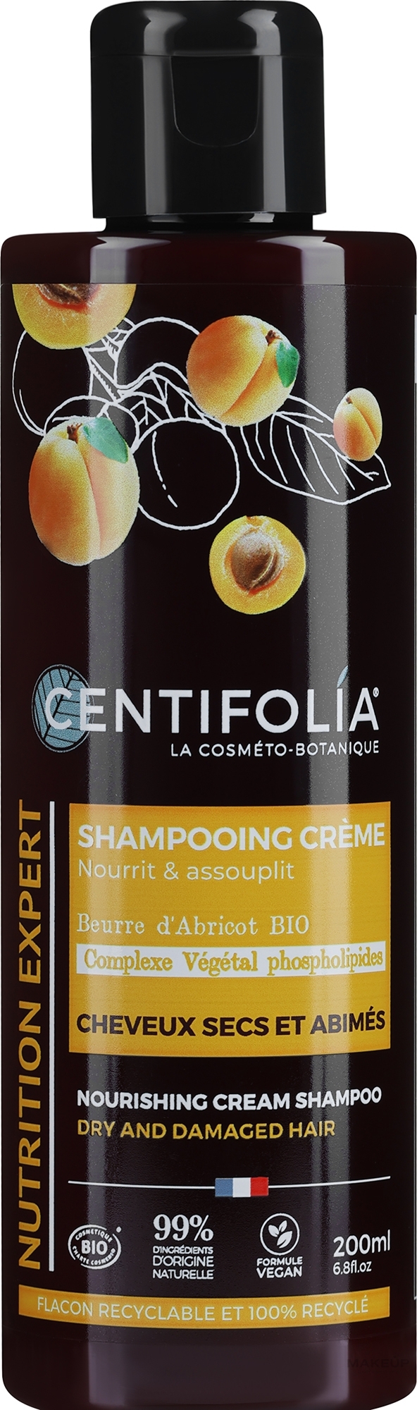 Крем-шампунь для сухого волосся з абрикосом і жожоба - Centifolia Cream Shampoo Dry Hair — фото 200ml