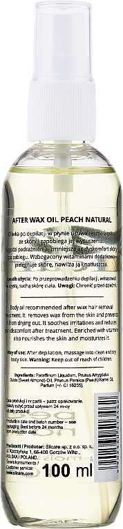 Олія після депіляції - Silcare Peach Natural After Wax Oil — фото N2