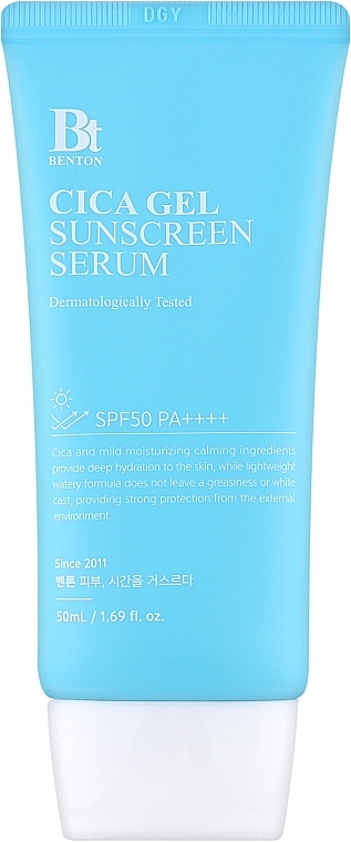 Сонцезахисний гель-сироватка - Benton Cica Gel Sunscreen Serum SPF50/PA++++