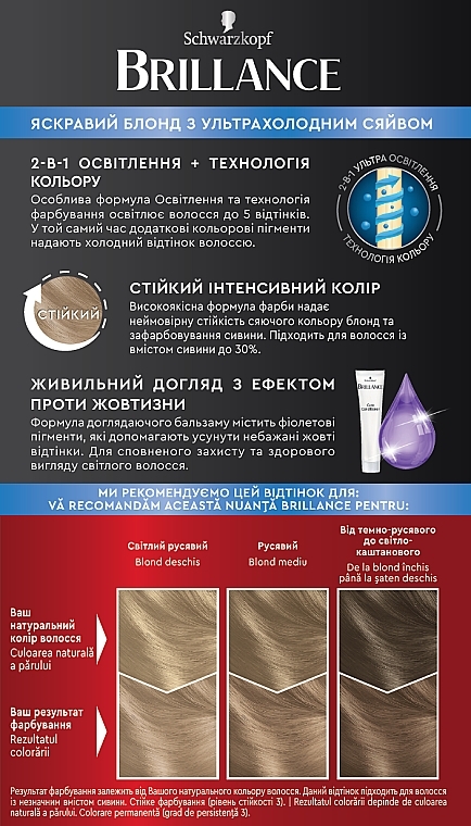 УЦЕНКА Интенсивная крем-краска для волос - Brillance Intensiv Color Creme * — фото N4