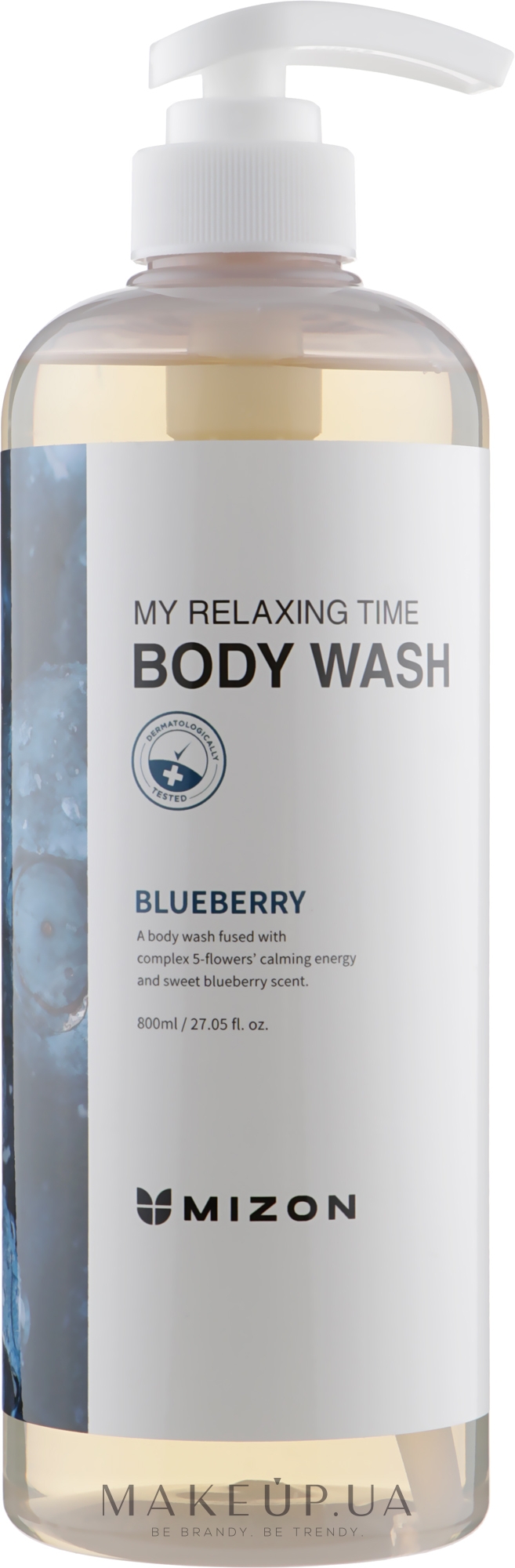 Гель для душа с черникой - Mizon My Relaxing Time Body Wash Blueberry — фото 800ml