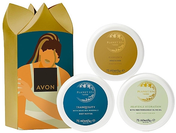 Набір - Avon Planet Spa (b/butter/2x75ml + b/cr/75ml) — фото N1