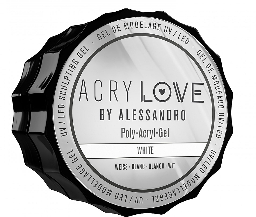 Полиакриловый гель для ногтей - Alessandro International AcryLove Poly-Acryl-Gel White — фото N1