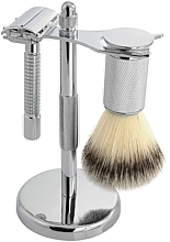 Набор для бритья - Lewer (shaving/brush/1pc + razor/1pc + stand/1pc) — фото N1