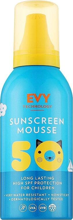 Солнцезащитный мусс для детей - EVY Technology Sunscreen Mousse For Children SPF50 — фото N1