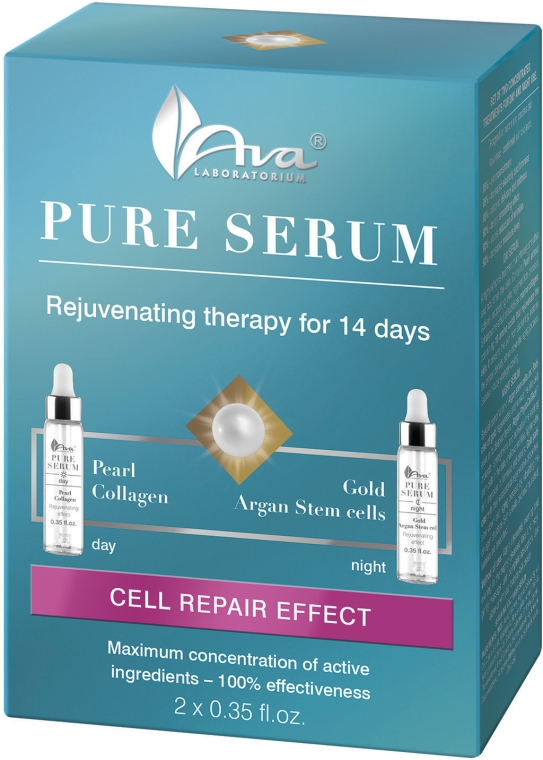 Чистая сыворотка "Омолаживающая терапия" - Ava Laboratorium Pure Serum Cell Repair Effect — фото N1