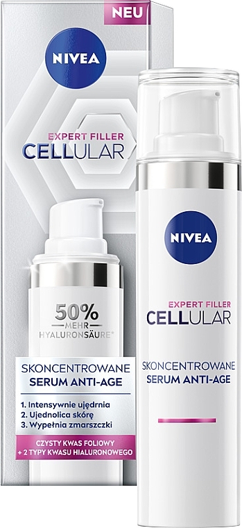Концентрированная омолаживающая сыворотка для лица - NIVEA Expert Filler Cellular Concentrated Anti-Age Serum — фото N1