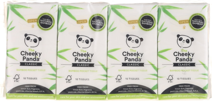 Носовые платки из 100% бамбука - The Cheeky Panda Classic Bamboo Pocket Tissue — фото N1
