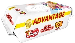 Влажные салфетки детские, 120 шт. - Sleepy Advantage Baby Wet Wipes — фото N3