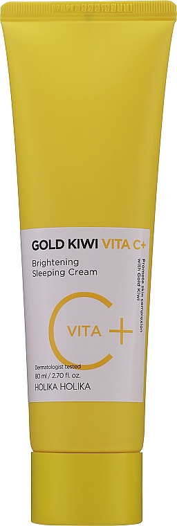 Ночной осветляющий крем для лица - Holika Holika Gold Kiwi Vita C+ Brightening Sleeping Cream