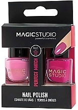 Духи, Парфюмерия, косметика Набор лаков, светло-розовый и розовый - Magic Studio 2 Nail Polish Pack (nail/polish/2pcs)