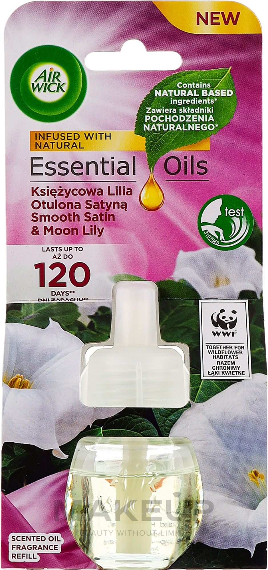 Змінний блок до освіжувача повітря "Казковий сад" - Air Wick Essential Oils Electric Smooth Satin & Moon Lily — фото 19ml
