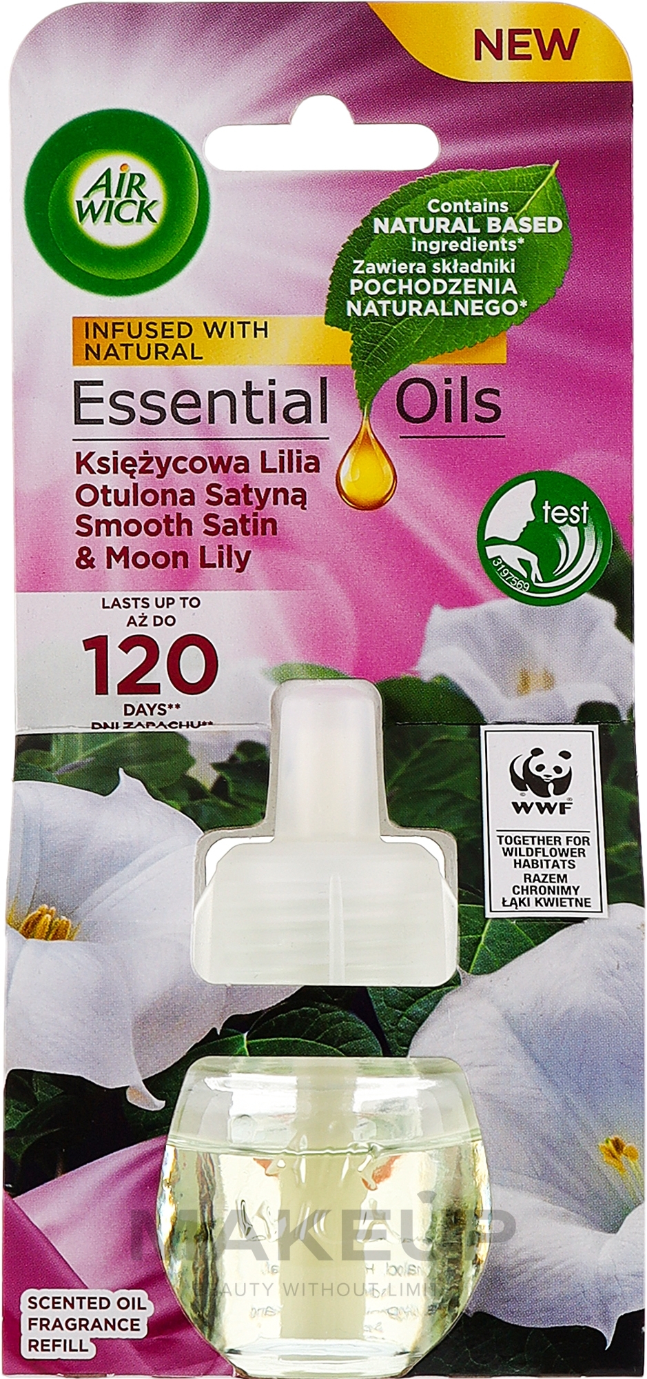 Сменный блок к освежителю воздуха "Атлас и лунная лилия" - Air Wick Essential Oils Electric Smooth Satin & Moon Lily  — фото 19ml