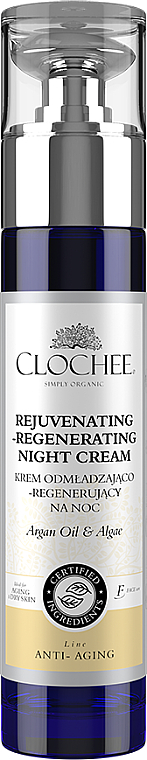 Ночной крем, восстанавливающий, омолаживающий - Clochee Regenerating-Rejuvenating Night Cream