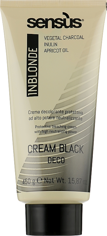 Освітлювальний крем до 7 тонів - Sensus InBlonde Cream Black Deco — фото N1