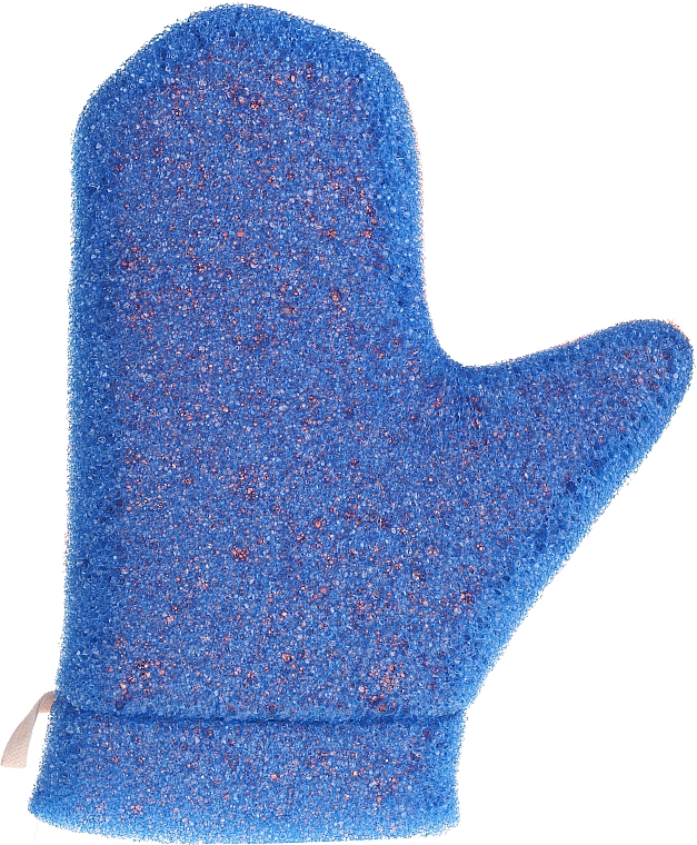 Рукавичка для массажа "Aqua", 6021, сине-оранжевая - Donegal Aqua Massage Glove — фото N2