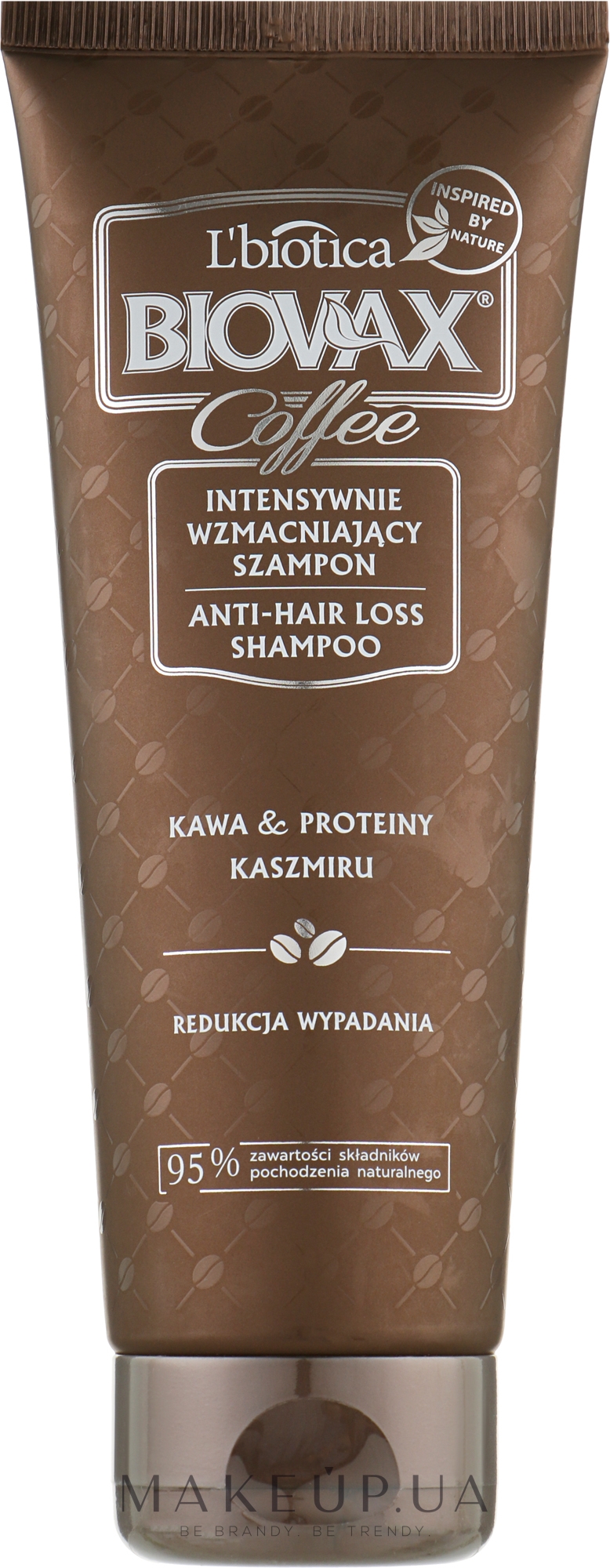 Шампунь для волосся "Кавові протеїни" - L'biotica Biovax Glamour Coffee Proteins Shampoo — фото 200ml