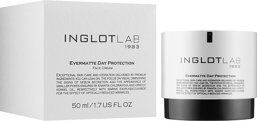 Матувальний денний захисний крем - Inglot Lab Evermatte Day Protection Face Cream — фото N4