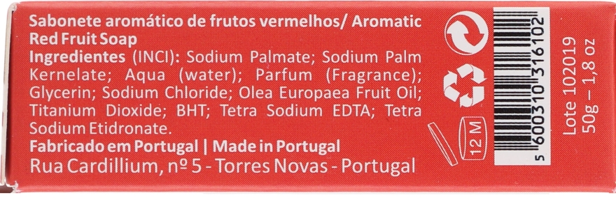 Натуральное мыло "Красные фрукты", ласточки - Essencias De Portugal Senses Red Fruits Soap — фото N3