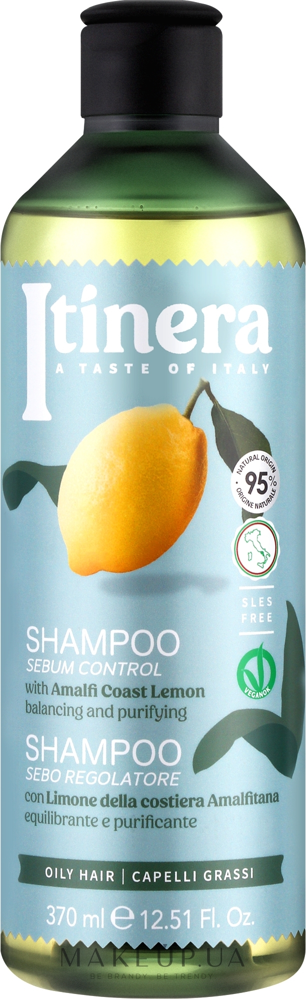 Шампунь для жирного волосся з лимоном - Itinera Amalfi Coast Lemon Shampoo — фото 370ml