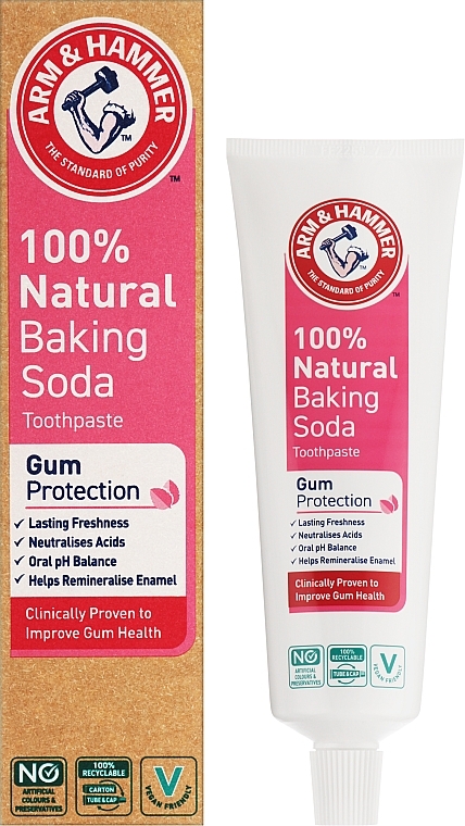 Зубная паста для защиты десен - Arm & Hammer 100% Natural Baking Soda Gum Protection Toothpaste — фото N2