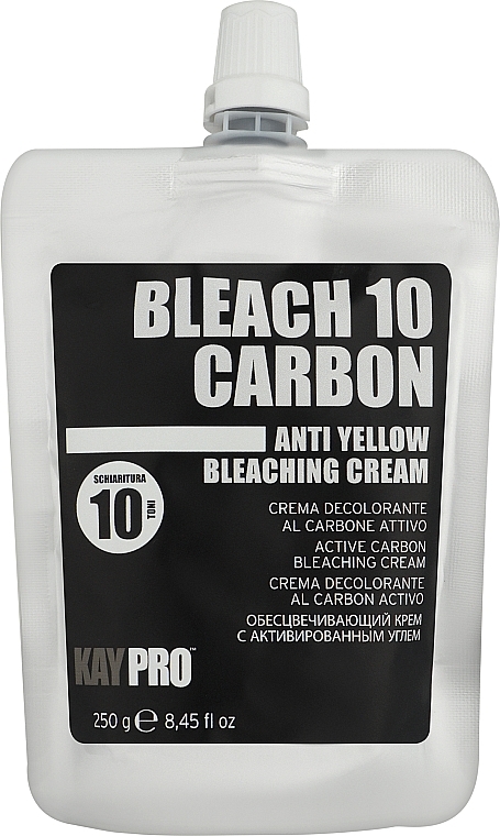 Знебарвлювальний крем з активованим вугіллям (до 10 тонів) - KayPro NoYellowGigs Bleaching Cream — фото N1