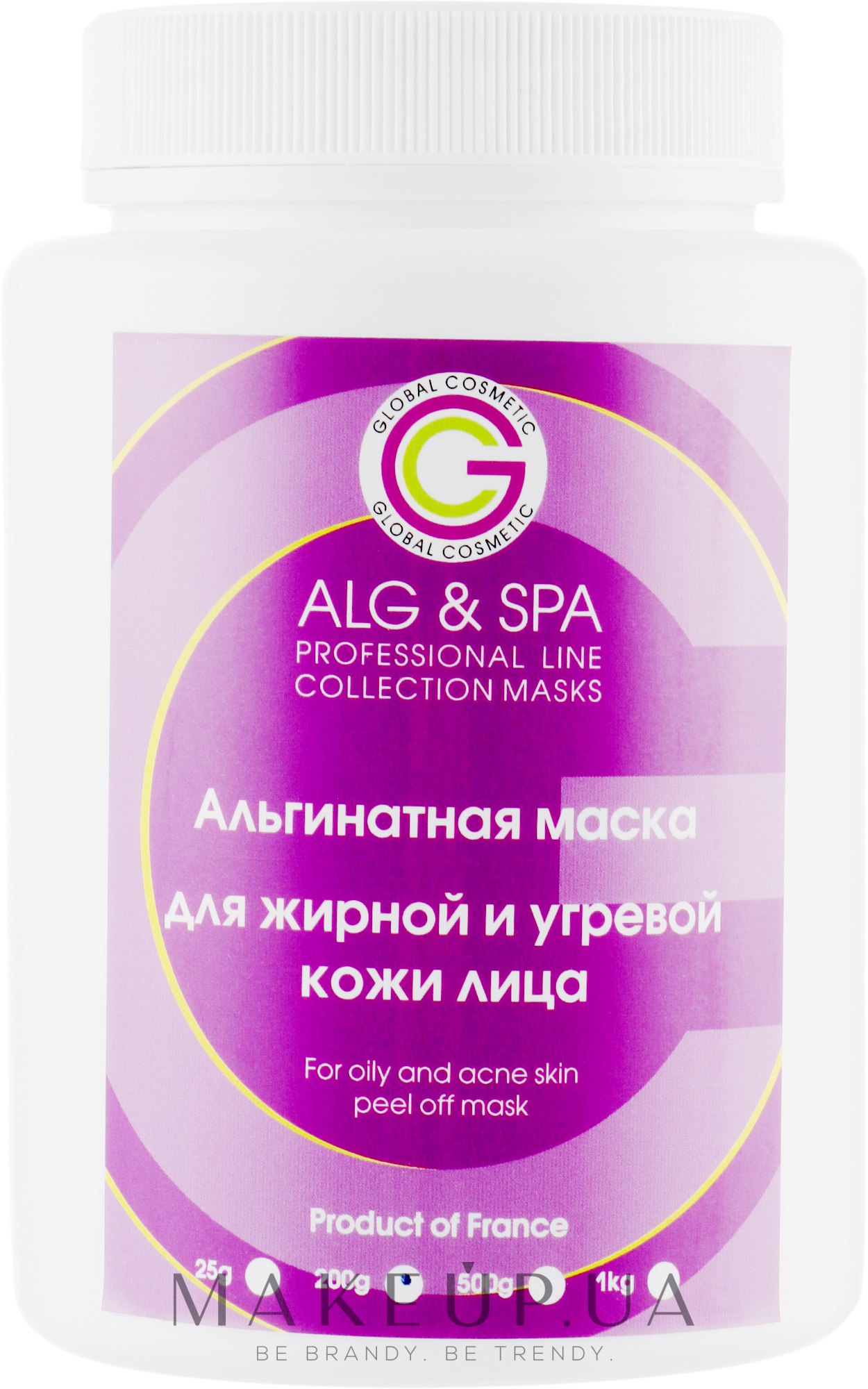 Альгінатна маска для жирної і вугревої шкіри - ALG & SPA Professional Line Collection Masks For Oily And Acne Skin Peel Off Mask — фото 200g