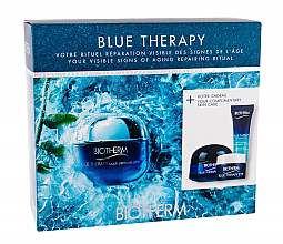 Парфумерія, косметика Набір - Blue Therapy Eye Cream Biotherm (f/creme/50ml + eye/creme/15ml + serum/15ml)