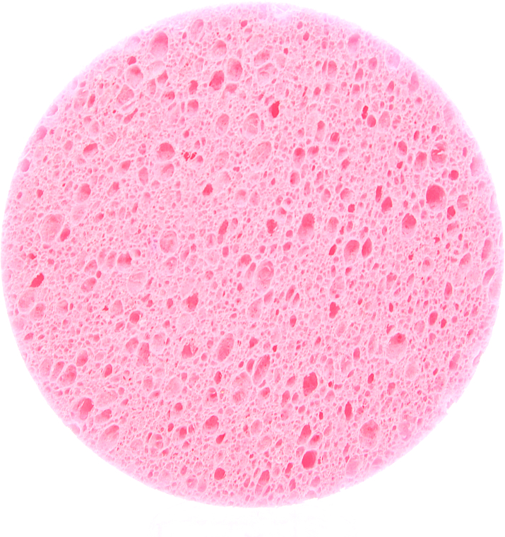 Спонж для умывания целлюлоза, "Круг" розовый - Cosmo Shop — фото N1