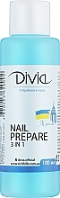 Парфумерія, косметика Рідина для підготовки нігтів - Divia Nail Prepare 3 in 1