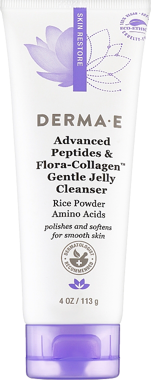 Усовершенствованное очищающее средство для лица с пептидами и коллагеном - Derma E Skin Restore Advanced Peptides & Flora-Collagen  — фото N3