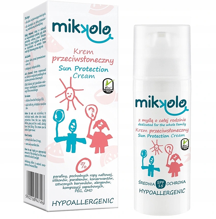 Сонцезахисний крем для тіла - Nova Kosmetyki Mikkolo Sun Protection Cream SPF 15 — фото N1
