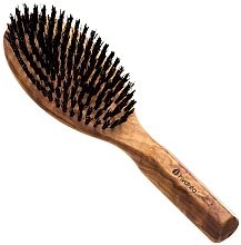 Парфумерія, косметика Щітка для укладання волосся з оливкового дерева зі щетиною кабана - Hydrea London Olive Wood Styling Hair Brush Pure Boar Bristle