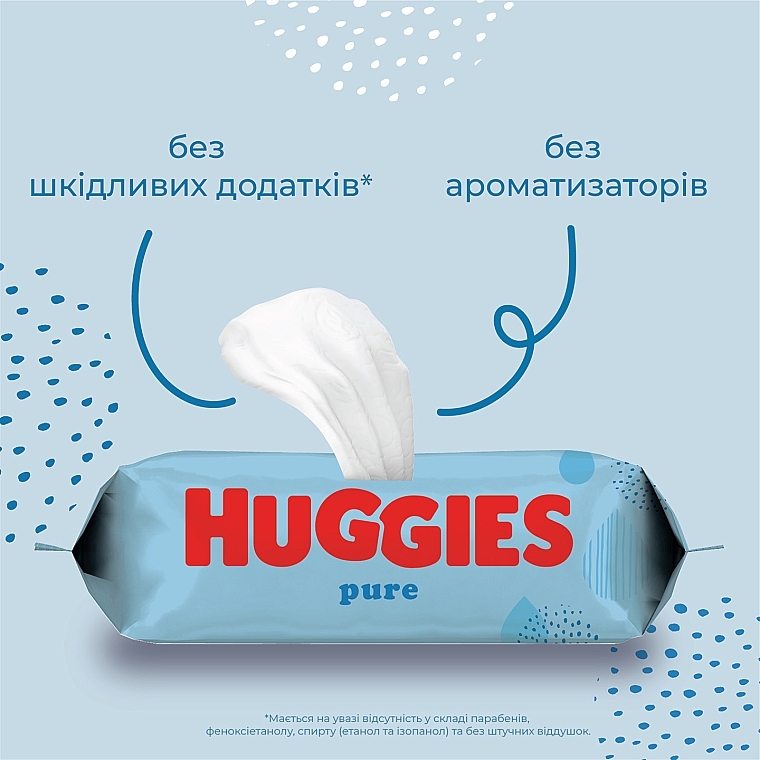 Детские влажные салфетки Pure 56 шт - Huggies — фото N7
