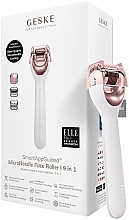 Ролер для обличчя з мікроголками - Geske Microneedle Facial Roller 9 In 1 White Rose Gold — фото N2